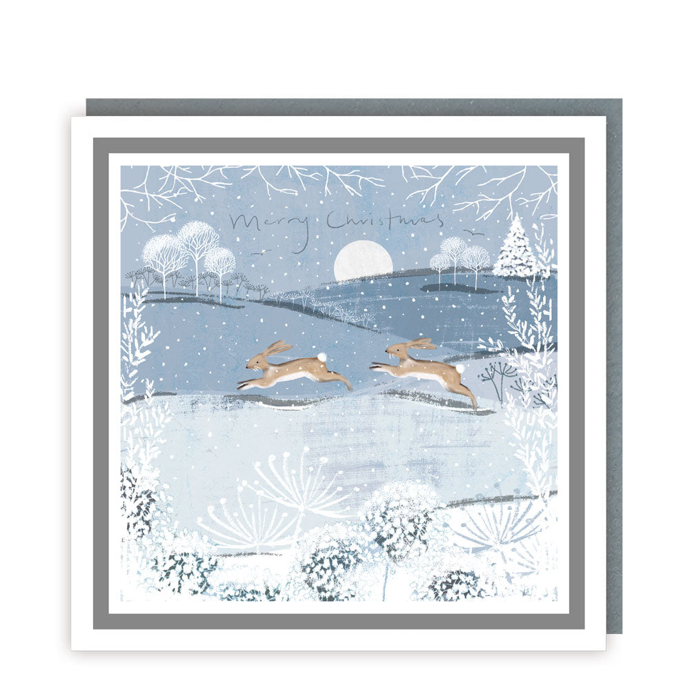 Xmas Sparkle Pack 125x125 - Two Hares - Foil - RT