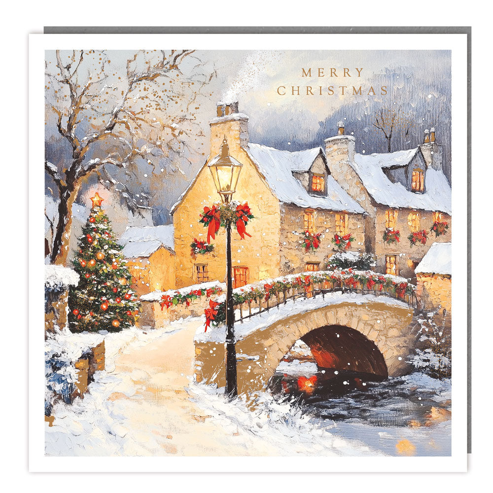 Pack of 5 - Snowy Bridge - 140x140 - Foil - RT