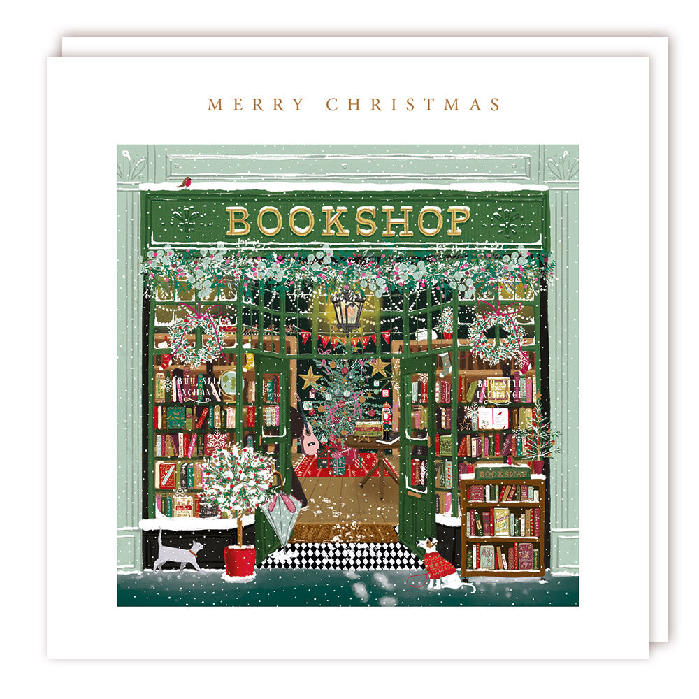 Pack of 5 - Christmas Bookshop - 140x140 - Foil - MC
