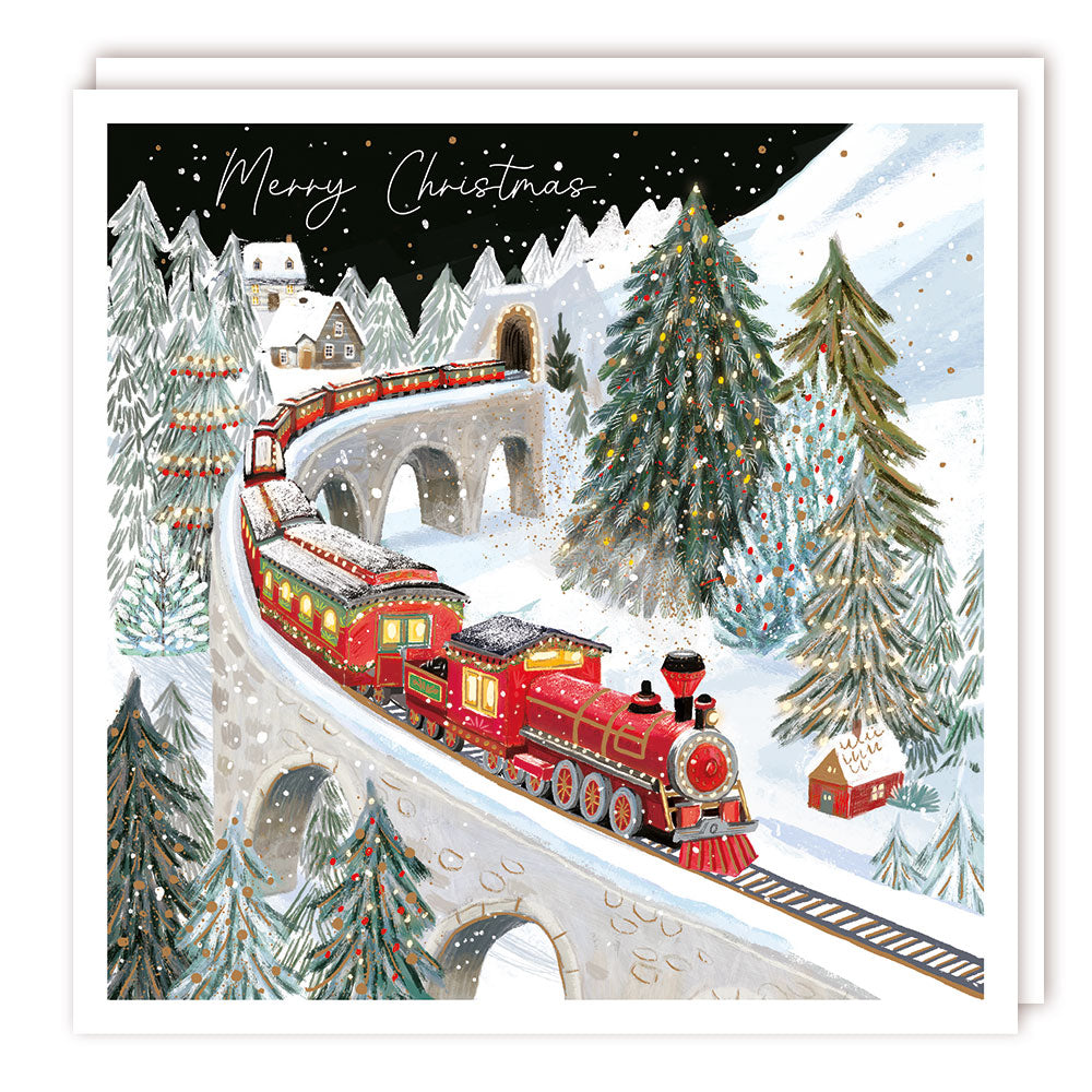 Pack of 5 - Train over the viaduct - 140x140 - Foil - MC