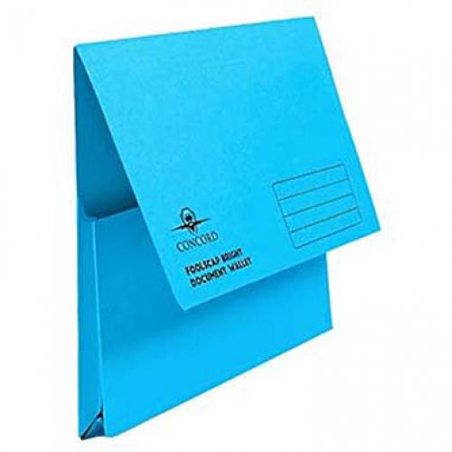 Pukka Foolscap Bright Doc Wallet BLUE