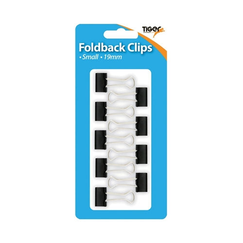 Foldback Clips Carded 19mm