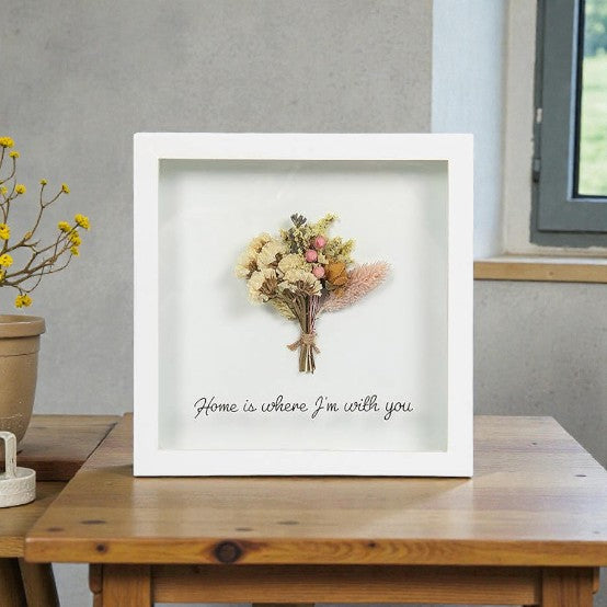 Dried Flower Box Frame Plaque - HOME Gift Idea Home Decor
