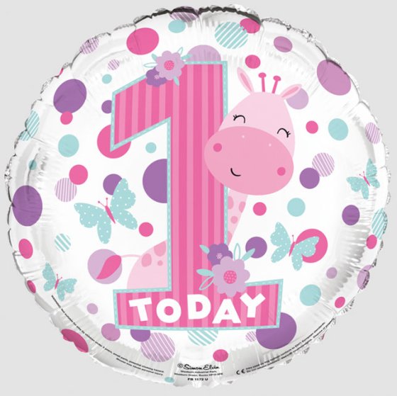 FOIL BALLOON AGE 1 GIRL