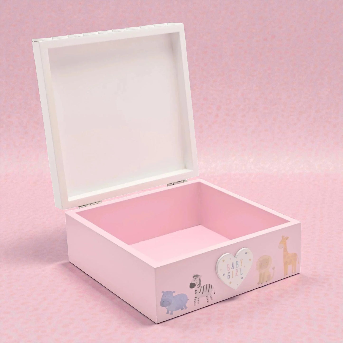 Pink Baby Girl Giraffe Keepsake Box
