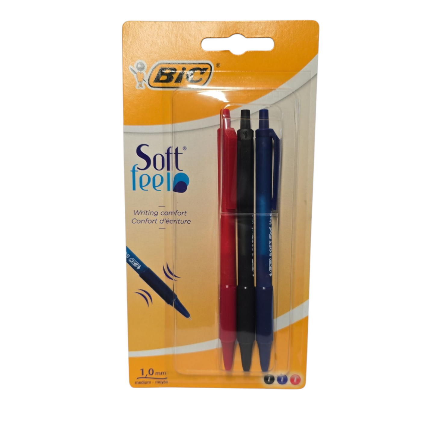 3Pk Bic Soft Grip Pens