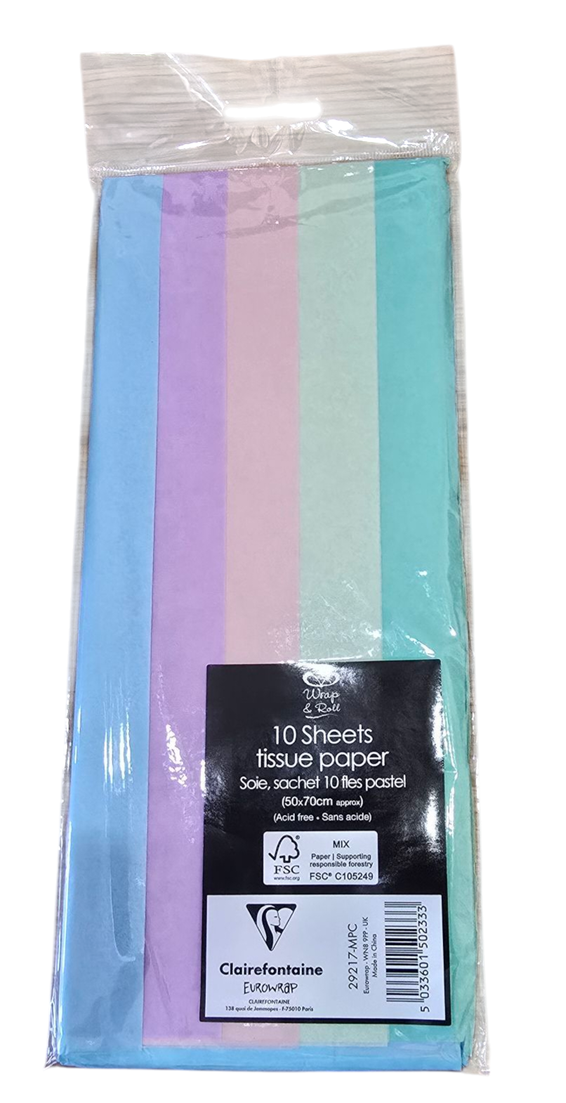 Tissue Paper Pastel Assorted x 10 sheets