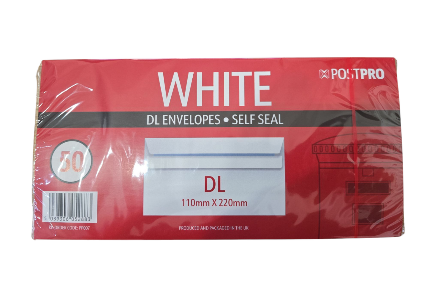 Dl White Envelopes Pack 50
