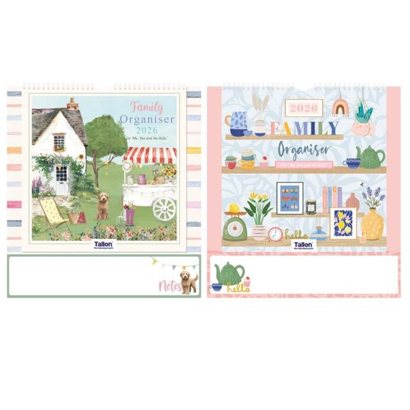 2026 Organiser Calendar with seperate Shopping List
