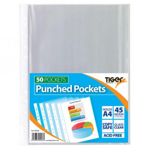 A4 Value Pack 50 Punched Pockets