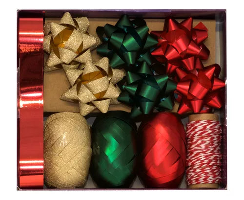 CHRISTMAS BY VIOLET RIBBON AND BOW SET - TRADITIONAL