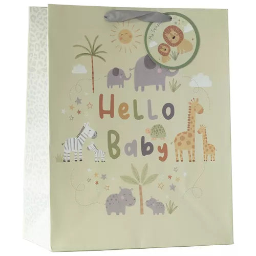 DESIGN BY VIOLET LARGE GIFT BAG - HELLO BABY (BIRTH)
