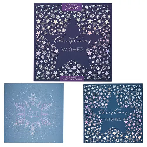 CHRISTMAS BY VIOLET Pk10 CHRISTMAS CARDS - CHRISTMAS STAR