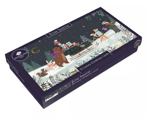 TOM SMITH 15in SLIM LUXURY BOX CARDS - WOODLAND ANIMALS