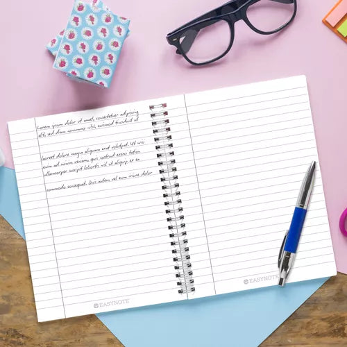 EASY NOTE BRIGHTS A5 TWIN WIRE 180 page NOTEBOOK 12's