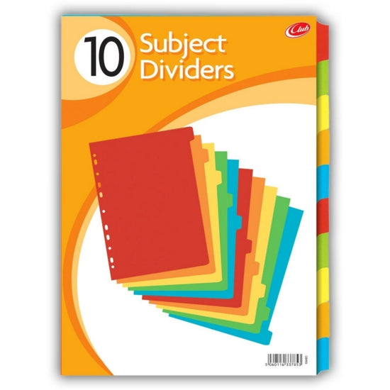 Ring Binder Dividers A4 10 Part (Club)