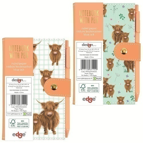 HIGHLAND COW SLIM NOTEBOOK & PEN