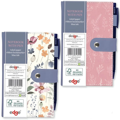 Wild Bloom Slim Notebook & Pen Set - Assorted Designs