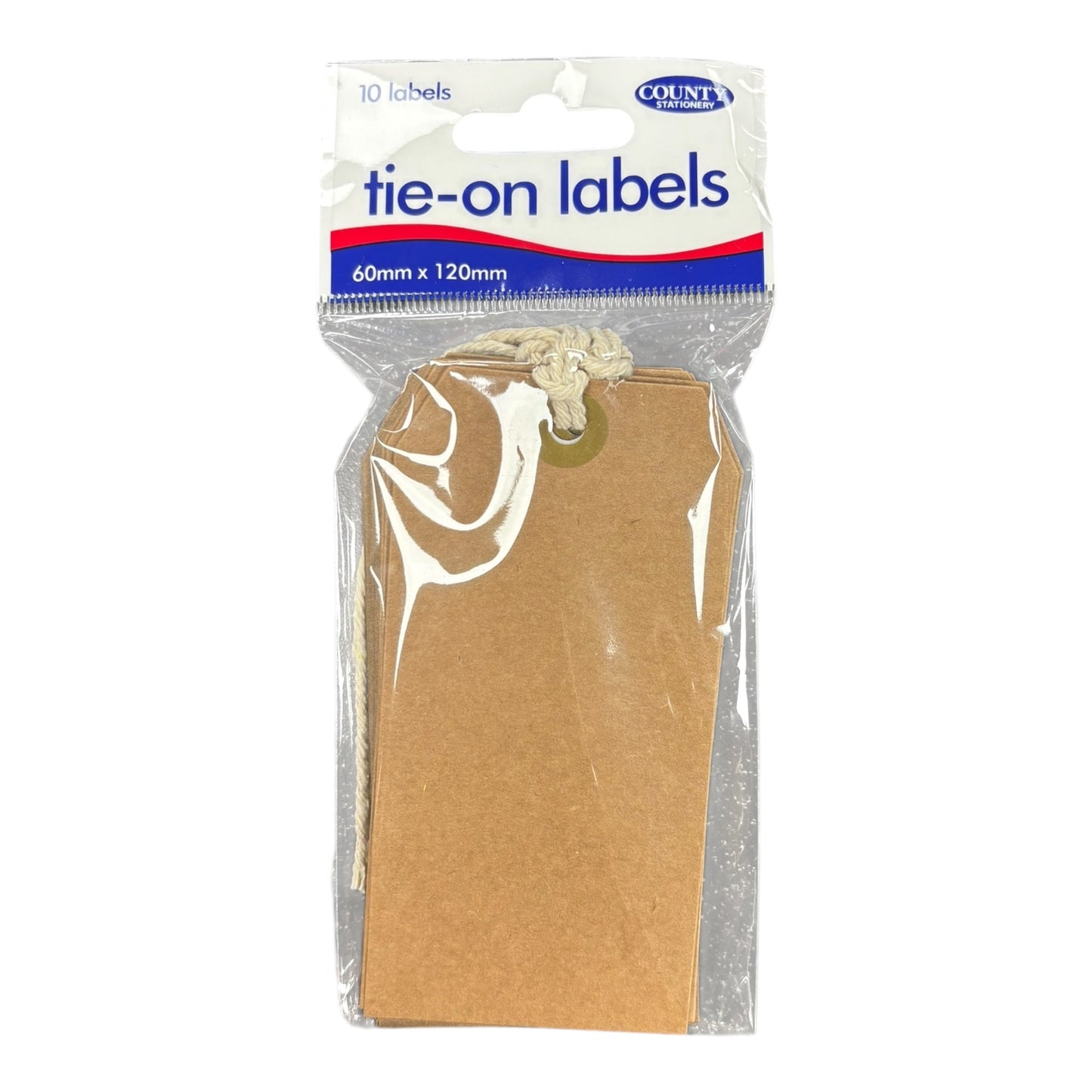 Tie On Labels Manilla 6 x 11cm