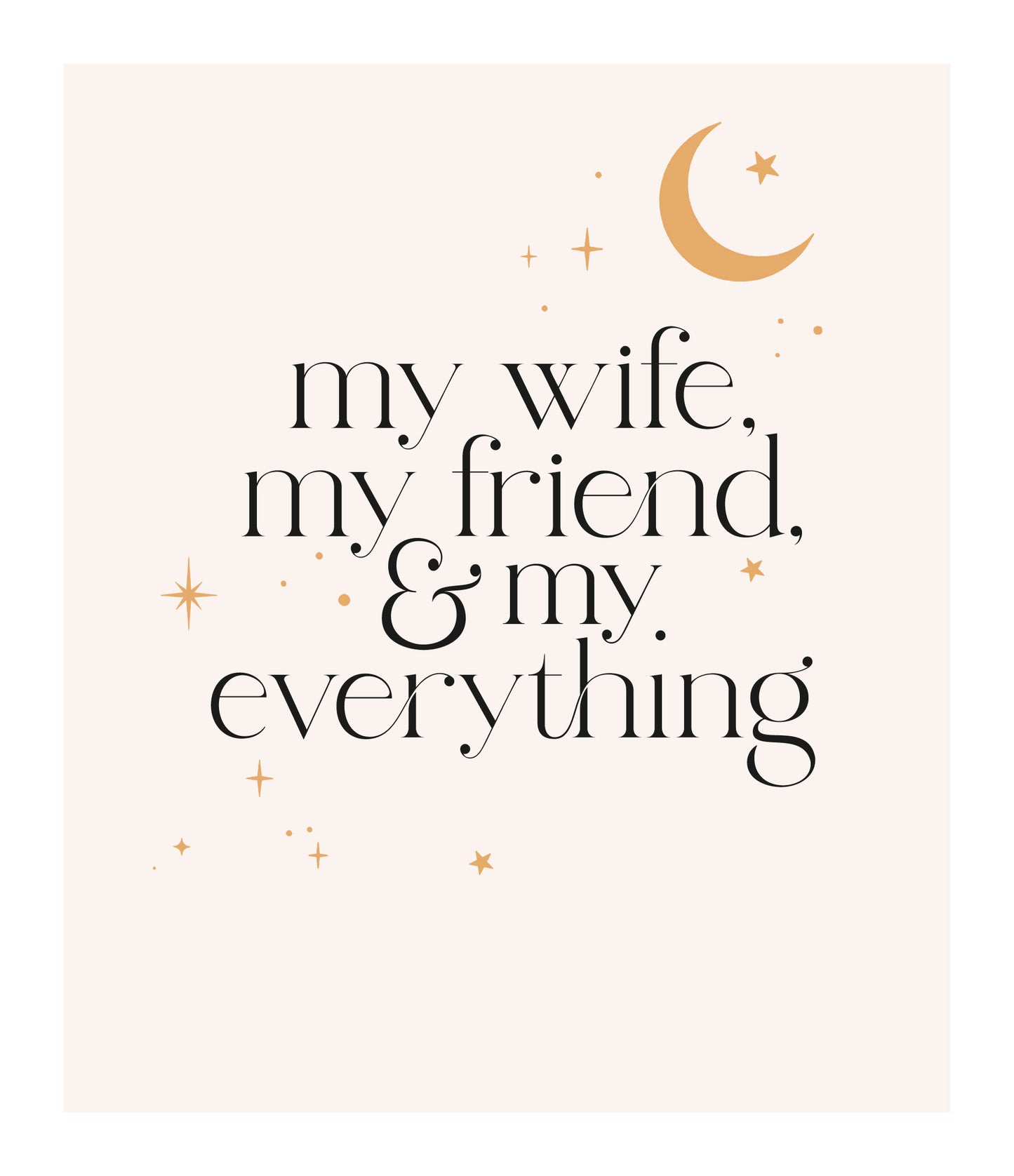 Clasp Greeting Card Wife  Range: Signature The Edit