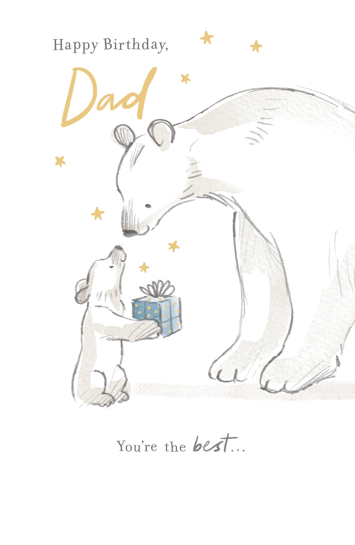 Standard Greeting Cards Birthday Dad Cute About a Bear