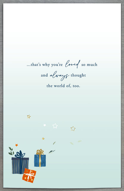Hand Finished Greeting Cards Birthday Son  Word Portraits