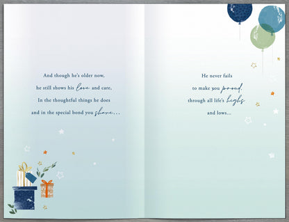 Hand Finished Greeting Cards Birthday Son  Word Portraits