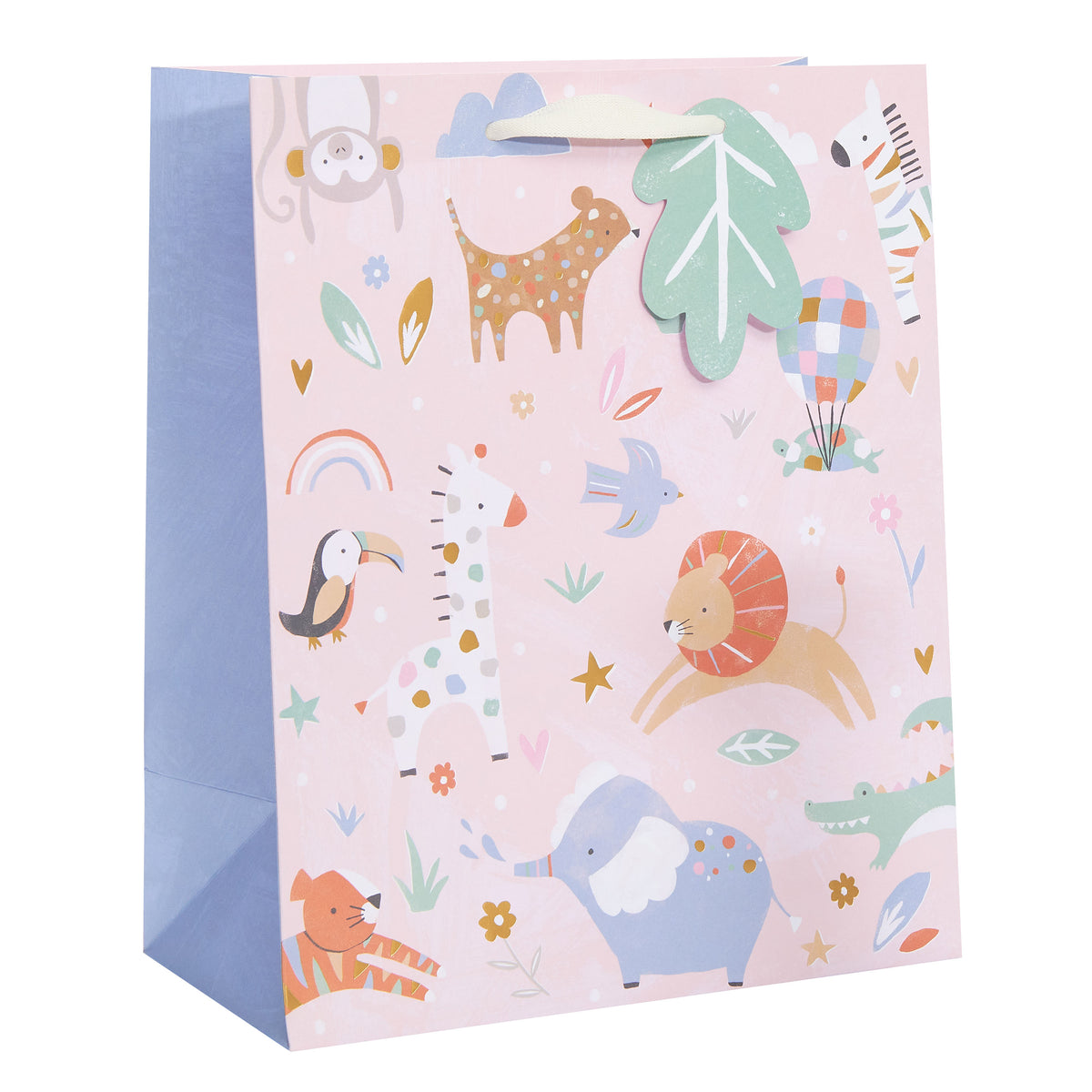 Gift Bag Large Greeting Cards Birth Congratulations Girl  Baby Girl Animals