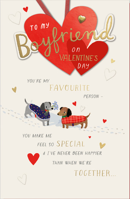 Hand Finished Greeting Cards Boyfriend  Carlton Core Line