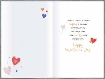 Hand Finished Greeting Card Valentine Love  Range: Modern Lettering