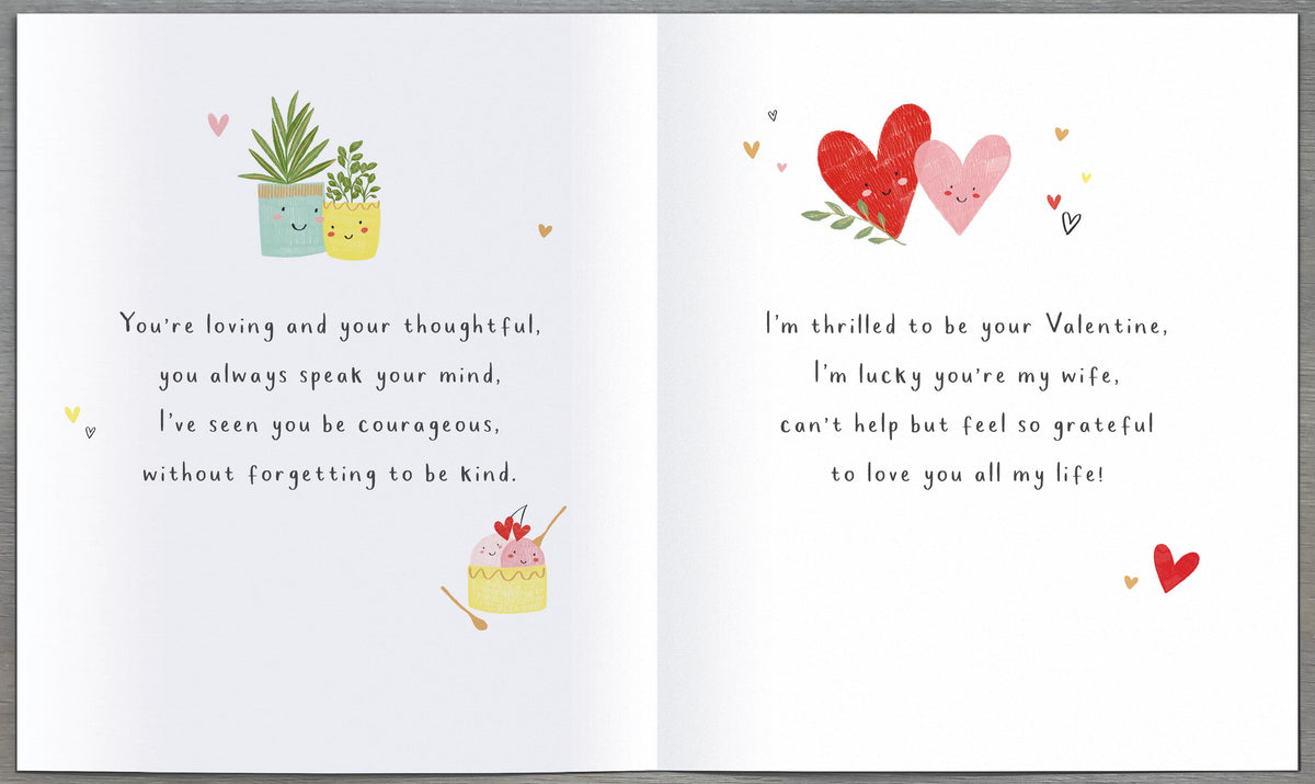 Hand Finished Greeting Cards Wife  Amuslings