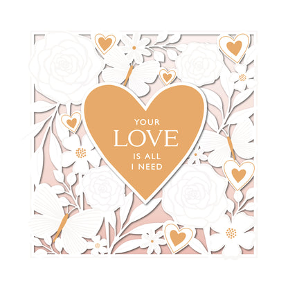 Hand Finished Greeting Cards One I Love  Carlton Core Line