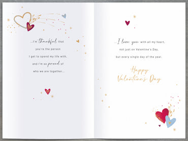 Hand Finished Greeting Card Valentine Husband  Range: Daydreams