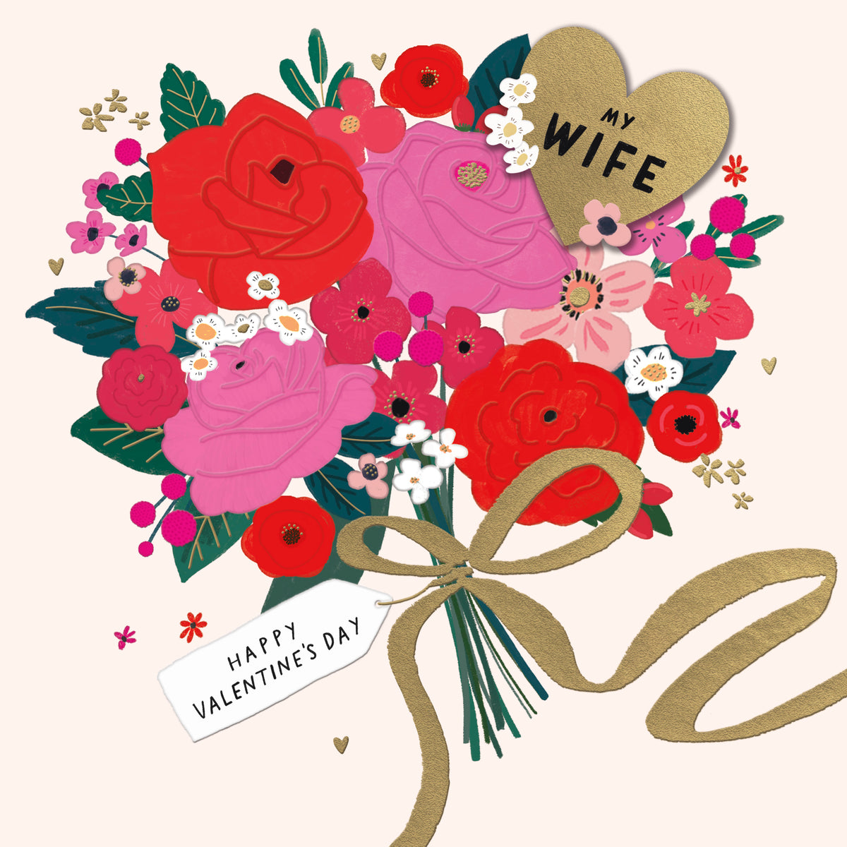Hand Finished Greeting Cards Wife  Carlton Core Line