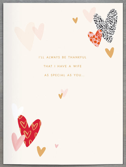 Hand Crafted Greeting Cards Wife  Carlton Core Line