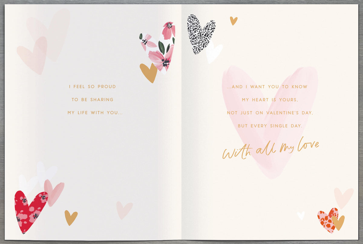Hand Crafted Greeting Cards Wife  Carlton Core Line