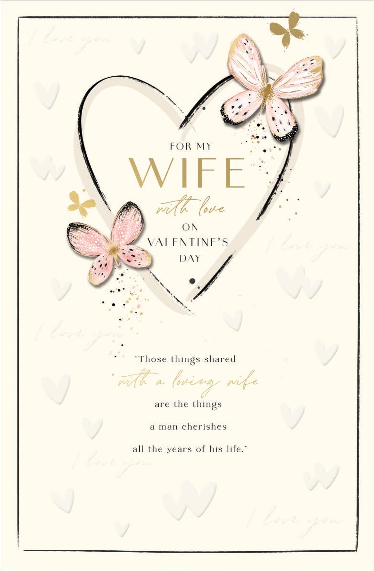 Hand Crafted Greeting Cards Wife  Gibson Core Line