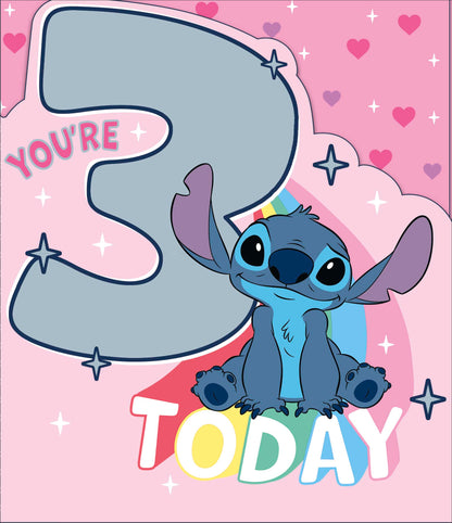 Standard Greeting Cards Birthday 3 Year Girl Juvenile Disney Lilo and Stitch
