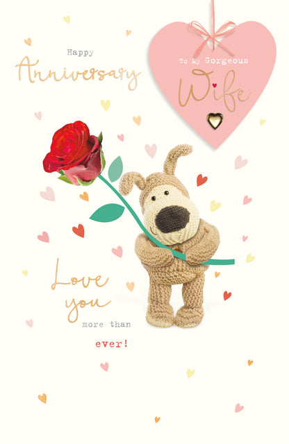 Standard Greeting Cards Anniversary Wedding Wife Cute Boofle