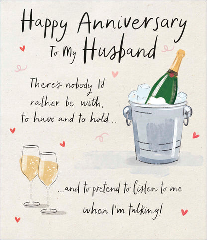Standard Greeting Cards Anniversary Wedding Husband Hum ...And Relax!