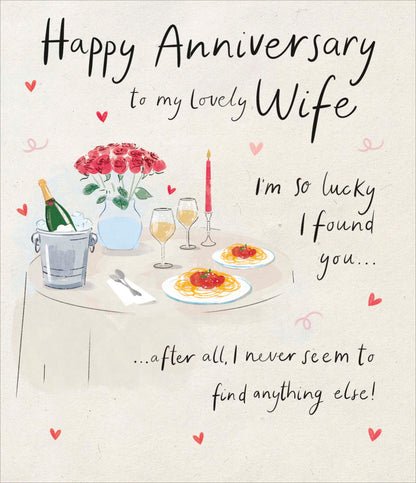 Standard Greeting Cards Anniversary Wedding Wife Hum ...And Relax!