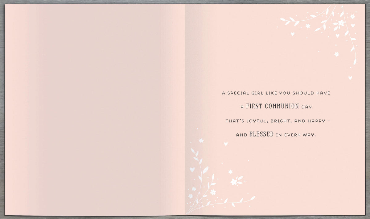 Standard Greeting Cards Communion Girl  Carlton Core Line