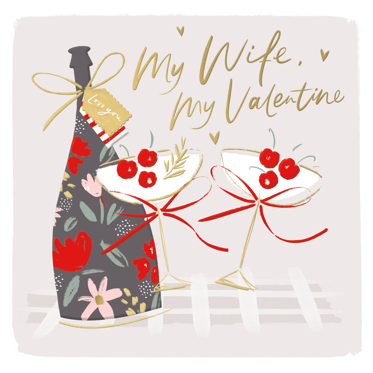 Hand Finished Greeting Cards Wife  Carlton Core Line