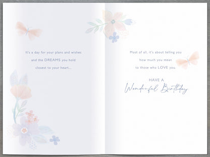 Hand Finished Greeting Cards Birthday Mum  Gibson Core Line