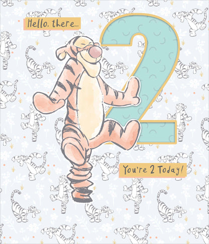 Standard Greeting Cards Birthday 2 Year Boy Cute Disney Winnie the Pooh