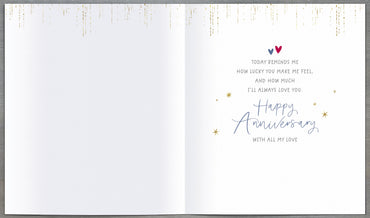 Standard Greeting Cards Anniversary Wedding Husband  Carlton Core Line