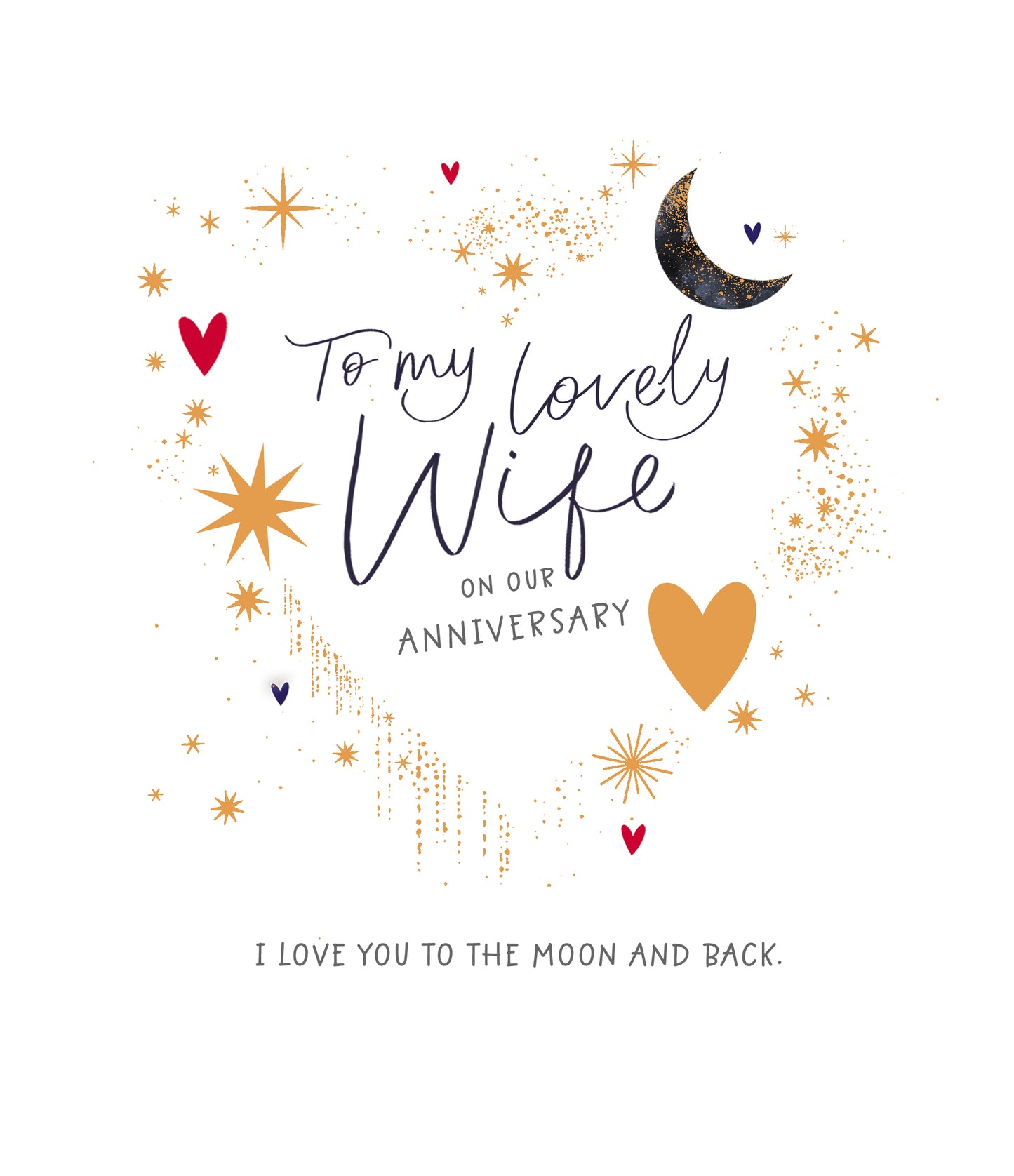 Standard Greeting Cards Anniversary Wedding Wife  Carlton Core Line