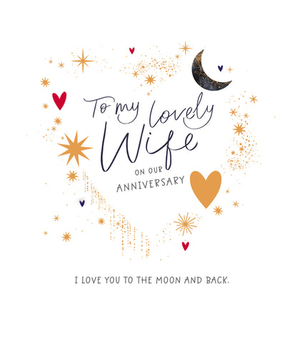Standard Greeting Cards Anniversary Wedding Wife  Carlton Core Line