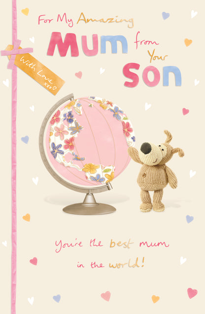 Standard Greeting Cards Mum From Son Cute Boofle
