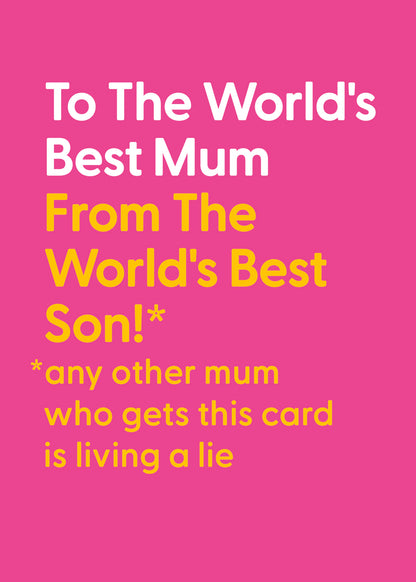 Standard Greeting Cards Mum From Son Hum Believe the Type